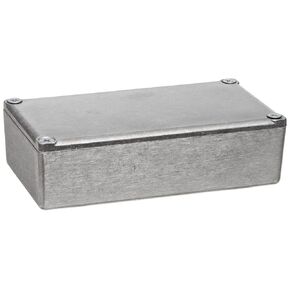BUD Industries CU-124 Aluminum Econobox 4.38" L x 2.38" W x 1.21" D, Natural