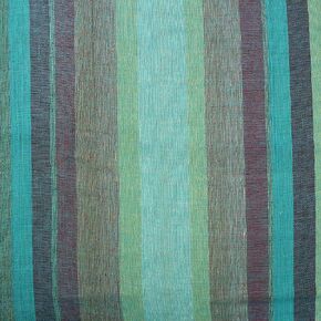 India Arts Hand loom 100% Cotton Striped Tapestry Tablecloth Throw Thin Bedspread (Full, Brown)