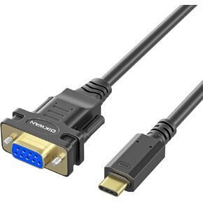 محول USB إلى RS232 مع شرائح FTDI، كابل محول تسلسلي USB 2.0 بطول 6 أقدام ذكر إلى RS232 أنثى DB9 لتسجيل أمين الصندوق، والمودم، والماسح الضوئي، والكاميرات الرقمية، CNC، 12 قدم