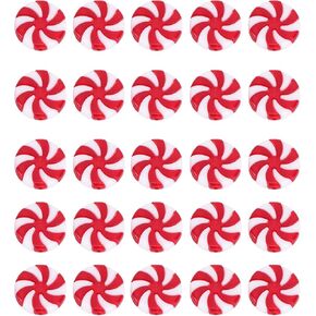 KESYOO 50pcs Christmas Candy Pendant Christmas Candy Cane Christmas Tree Hanging Ornament for Xmas Home Party Christmas Decoration 25mm