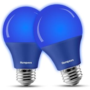 Hompavo Upgraded No-Flicker A19 Red Light Bulb, UL Listed 9W (60 Watt Equivalent) E26 Red LED Lights for Porch Party Home Halloween Christmas Decorations Outdoor Indoor - 2