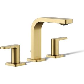 KOHLER 23484-4-2MB Parallel® Widespread 1.2 GPM bathroom sink faucet, Vibrant Brushed Moderne Brass