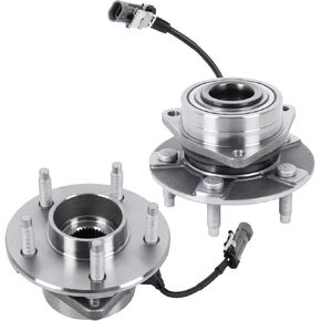 Front Wheel Hub Bearing Assembly 513276 Set of 2 Compatible for 2007-2009 Pontiac Torrent, Compatible for 2007-2009 Chevy Equinox 5 Lugs W/ABS