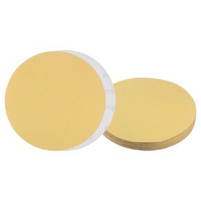 15pcs No Hole Sanding Discs- [ 9 Inch 150 Grit ] Round Hook and Loop Grip Sanding Pads Sheet Sandpaper for Automotive Woodworking Metal Polishing Use| Gold, Aluminum Oxide