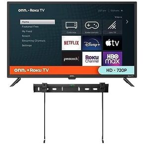 تلفزيون ONN الذكي مقاس 43 بوصة بدقة 4K LED + حامل حائط مجاني مع اتصال Wi-Fi وتطبيق الهاتف المحمول | تلفزيون بشاشة مسطحة | متوافق مع مجموعة أبل هوم كيت | اليكسا (تجديد)
