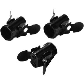 E12 candelabra socket,TWDRTDD Black 3-Pack Candelabra Base Lamp Holder Light Socket Black (Butterfly clip)