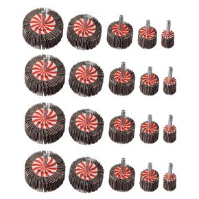 Abrasive Flap Wheel Sander 20 Pcs 5 Sizes 60/80/120/240 Grits Die Grinder Flap Wheel 1/4 Inch Shank Cylindrical Shape Sanding Wheel for Remove Rust and Weld Burr