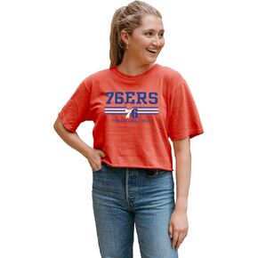 Blue 84 Women's NBA Officially Licensed Crop Top T-Shirt Ringspun Alternate Color