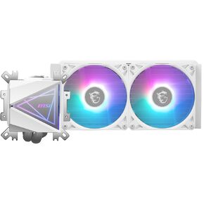 MSI MAG CORELIQUID I240 - مبرد سائل لوحدة المعالجة المركزية AIO ARGB - مشعاع 400 مم - جاهز لـ LGA 1700 - مراوح ثلاثية ARGB PWM مقاس 120 مم، أسود