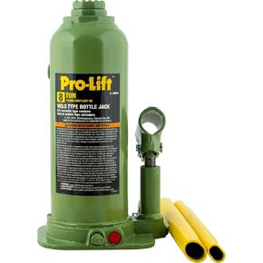 Pro-Lift Welded Bottle Jack 8 Ton - (16,000 Lbs) Capacity Hydraulic Lifting with Side Pump Two-Piece Handle