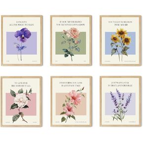 ملصقات مستوحاة من موسيقى TwoDays Taylor، فن جداري على شكل زهرة عتيقة مذهلة لهدايا المعجبين، كلمات أغنية زهرية نابضة بالحياة لتزيين غرفة النوم. (8 × 10 بوصة، مجموعة من 6 قطع، بدون إطار) in Kuwait