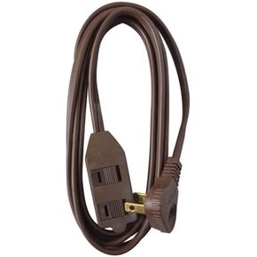 Master Electrician 09407ME 7-Foot Flatplug Extension Cord Low Profile, Brown