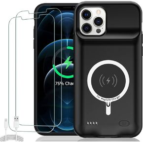 Battery Case for iPhone 14 Pro Max, Upgraded 10800mAh Rechargeable Portable Extended Battery Pack Supported Qi Wireless Charging Case Compatible with iPhone 14 Pro Max (6.7 inch) Charger Case (Black)