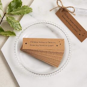 ANGEL & DOVE 25 Kraft Bubble Funeral Favor Tags - for Funeral, Celebration of Life, Memorial
