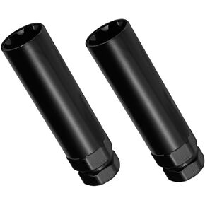 2pcs Fuel Wheel Lug Lock Key, 7 Spline & 6 Spline Lug Nut Socket Set Fuel Rim Dual-Hex Socket Wrench Replacement Removal Tool for Install and Detach Aftermarket Lug Nuts