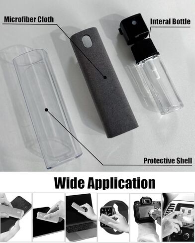 منظف ​​الشاشة، بخاخ ومسح، ملحقات السيارة للنساء، منظف شاشة السيارة لآيفون، آيباد، الكمبيوتر المحمول، الكمبيوتر اللوحي، ماك بوك، نظارات الهاتف الخلوي (وردي) in Kuwait