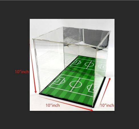 Soccer Ball Acrylic Display Case Box Mirror Field Showcase Shoes UV Protection 9x9x9 Inches (2) (Double (2 Display)) in Kuwait