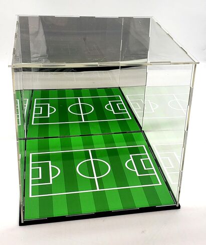 Soccer Ball Acrylic Display Case Box Mirror Field Showcase Shoes UV Protection 9x9x9 Inches (2) (Double (2 Display)) in Kuwait