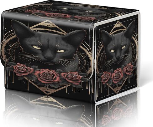 Card Deck Box for MTG Cards Fits 100+ Single Sleeved Cards,Strong Magnetic Game Card Storage Box for MTG/TCG/CCG and other Trading Cards-Golden Green Marble in Saudi Arabia