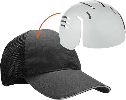 Ergodyne Skullerz 8946 Standard Baseball Cap with Bump Cap Insert, Black in Kuwait
