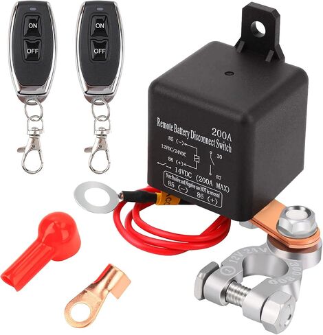 3rd Generation 250A Intelligent Kill Switch, Remote Battery Disconnect Switch DC 12V 24V, Heavy Duty Automatic Cut/Shut Off Switch for Car RV Truck Prevent Battery Drain(1000A Starting Current) in Saudi Arabia