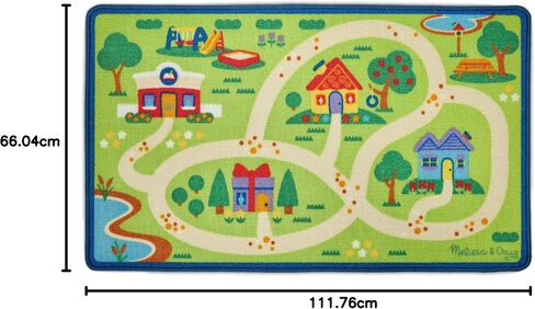 Melissa & Doug Blue's Clues & You! Blue's Neighborhood Activity Rug (44 Inches x 26 Inches Rug, 9 Wooden Play Pieces) in Saudi Arabia
