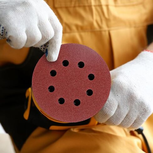 320 Grit 5-Inch Sanding Discs, 8-Hole Orbital Sander Paper, Hook and Loop Sanding Discs for Drywall Sander, 30 Pack in Saudi Arabia