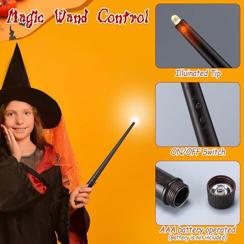 Retisee 36 Pcs Halloween Decorations Halloween Floating Candles Flameless Hanging Candles with Wand Remote Battery Operated LED Taper Window Candles Flickering Light for Halloween(White) in Saudi Arabia