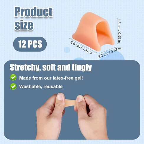 12pcs Hammer Toe Straightener, Toe Corrector Big Toe Straightener Corrector Toe Splint Hammer Toe Straightener Corrector for Claw Crooked Toes (M) in Saudi Arabia