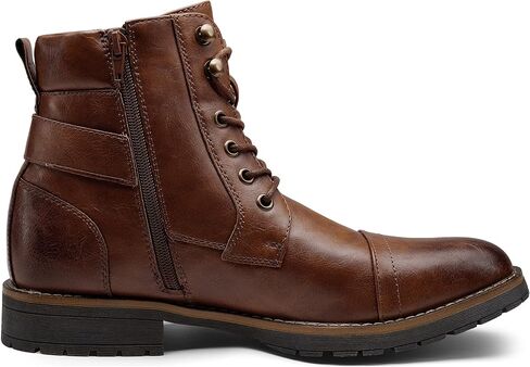 Vostey Men's Boots Black Boots for Men Casual Boots Motorcycle Combat Ankle Dress Boots Mens (BMY678A black 15) in Kuwait