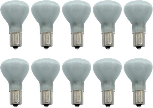 لمبة 13V RV Light 1383 بالدقة الفنية - 20W Frosted R12 BA15S لمبة أحادية الاتصال بقاعدة حربة للسيارات والمصاعد والقراءة - عمر افتراضي يصل إلى 300 ساعة - 10 عبوات in Saudi Arabia