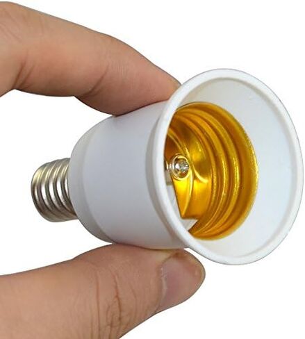 E14 to E27 Base LED CFL Light Bulb Lamp Adapter Converter Screw Cap Socket New in Saudi Arabia