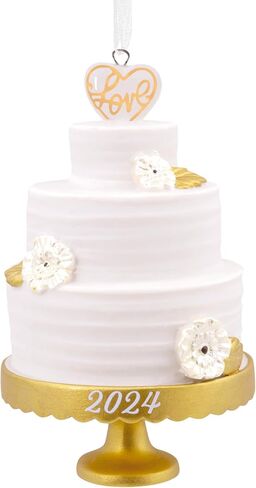 Hallmark Wedding Cake 2024 Christmas Ornament, Premium Porcelain in Saudi Arabia