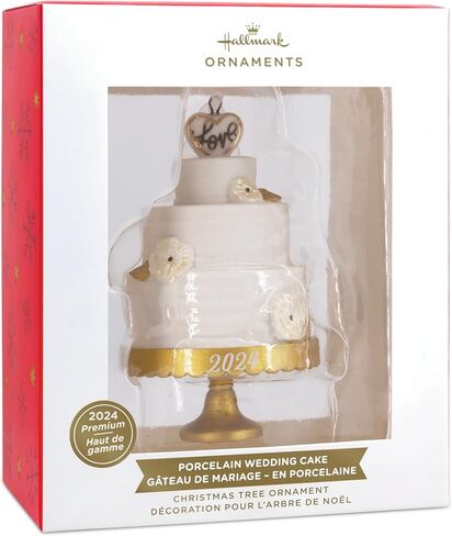 Hallmark Wedding Cake 2024 Christmas Ornament, Premium Porcelain in Saudi Arabia