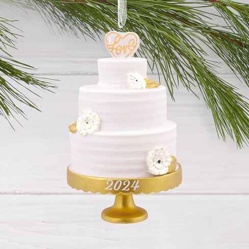 Hallmark Wedding Cake 2024 Christmas Ornament, Premium Porcelain in Saudi Arabia