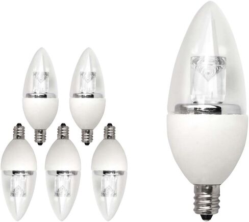 TCP LED Torpedo 40W يعادل (5W)، أبيض ناعم (2700K)، قابل للتعتيم، معتمد من ENERGY STAR، لمبة إضاءة قاعدة الشمعدانات (3 عبوات) in Saudi Arabia