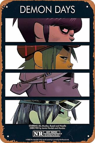 NIUMOWANG Metal Sign - Best Demon Days - I Look You Tin Poster 12 X 8 Inches in Saudi Arabia