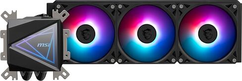 MSI MAG CORELIQUID I240 - مبرد سائل لوحدة المعالجة المركزية AIO ARGB - مشعاع 400 مم - جاهز لـ LGA 1700 - مراوح ثلاثية ARGB PWM مقاس 120 مم، أسود in Saudi Arabia