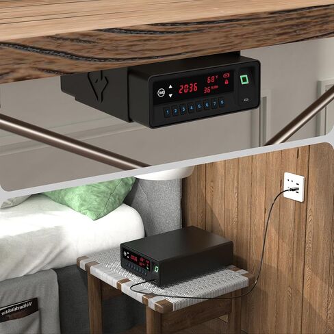 Biometric Gun Safe,Clock Smart Safe with Temp,Humidity,Battery,Drawer Gun Safe for Handgun - Nightstand Handgun Safe Pistol Safe in Saudi Arabia