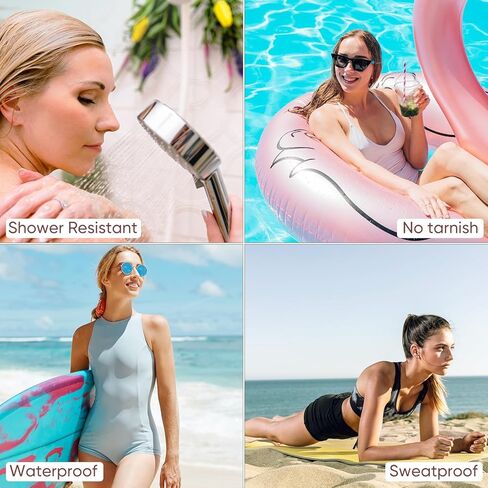 3 قطع من الأساور الأولية من الذهب الأبيض للنساء، سوار ذهبي أنيق عيار 14 قيراط، مع حرف ربط، سحر A-Z، سوار مضاد للتلطيخ، هدايا للنساء in Kuwait