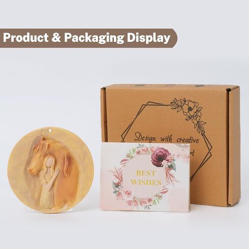 Horse Ornament, Christmas Ornaments 2024, Farmhouse Gifts for Women, Resin 3.3 Inch Hanging Plate, Horse Gifts for Girl Women Christmas Tree Decor in Saudi Arabia
