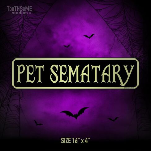 Pet Sematary Halloween Theme Street Sign 16" x 4" Spooky Bar Game Room Home Man Cave Home Decor (PetSemataryStreet) in Saudi Arabia