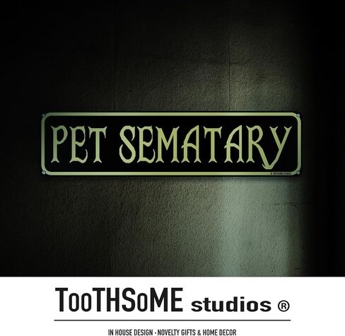 Pet Sematary Halloween Theme Street Sign 16" x 4" Spooky Bar Game Room Home Man Cave Home Decor (PetSemataryStreet) in Saudi Arabia