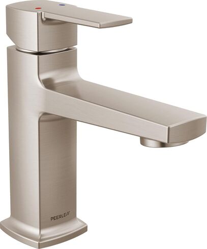 Peerless Ezra Single Hole Bathroom Faucet, Brushed Nickel Bathroom Sink Faucet, Single Handle Bathroom Faucet, Bath Faucet, Push Pop-Up Drain Assembly, Brushed Nickel P1571LF-BN in Saudi Arabia