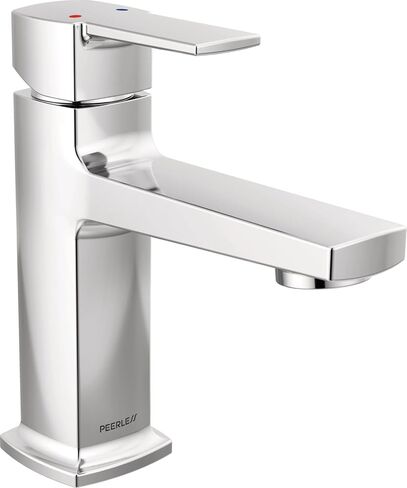 Peerless Ezra Single Hole Bathroom Faucet, Brushed Nickel Bathroom Sink Faucet, Single Handle Bathroom Faucet, Bath Faucet, Push Pop-Up Drain Assembly, Brushed Nickel P1571LF-BN in Saudi Arabia
