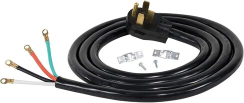 Certified Appliance Accessories 50-Amp Appliance Power Cord, 4 Prong Range Cord, 4 Wires with Eyelet Connectors, 10 Feet, Copper Wire in Kuwait