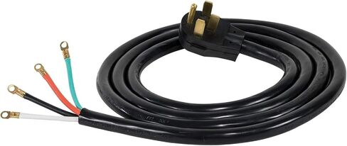 Certified Appliance Accessories 50-Amp Appliance Power Cord, 4 Prong Range Cord, 4 Wires with Eyelet Connectors, 10 Feet, Copper Wire in Kuwait
