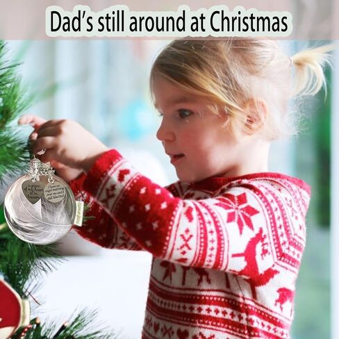 Sympathy Gifts for Loss of Husband,Clear Christmas Memorial Ornament Feather Ball, A Piece of My Heart is in Heaven,Christmas Tree Remembrance Hanging Pendant 3.15 inch (Husband) in Saudi Arabia