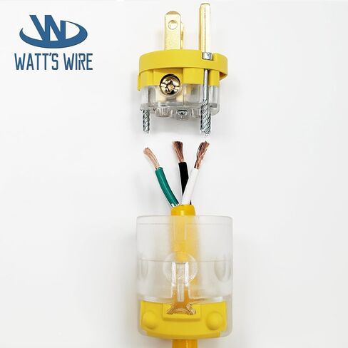 Extension Cord End - Male - 15 Amp 125 Volt NEMA 5-15P Heavy Duty Replacement Plug , UL Listed in Kuwait