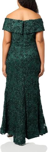 Xscape Women's Off The Shoulder Sweetheart Neckline Long Lace Dress in Saudi Arabia